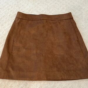 JCrew Faux Suede washable skirt. Two pockets.